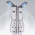 Edelstahl LED Duschpaneel Duschsäule Massage Regendusche Duscharmatur Duschset