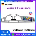 DAB+ 6+128GB Für Audi A6 C6 4F MMI 2G 2005-2009 Android 14 Autoradio Carplay BT