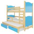 Hochbett 75x180cm Etagenbett Kiefer massiv Farbe wählbar 76133680