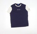 Champion Herren T-Shirt mittelblau, Kurzarm, Logodetail