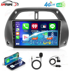 DAB+ 4G Android 13 Autoradio GPS Navi Carplay BT Für Toyota RAV4 2000-2004 4+64G