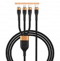 100W Schnellladekabel USB-C / Micro USB / L zu Typ C Datenkabel Ladekabel