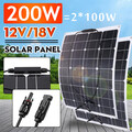 200W Monokristallin Solarmodul Photovoltaik PV 12V Mono Solarpanel für Boat Home