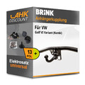 Für VW Golf VI Variant 09- BRINK Anhängerkupplung abnehmbar + 13polig E-Satz KIT