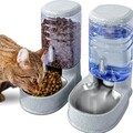 Kompakter Futternapf und Wasserspender Set für kleine und mittelgroße Tiere