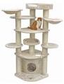 XXL Kratzbaum Katzenkratzbaum Katzenbaum Deluxe beige 15 cm Ø Sisal deckenhoch
