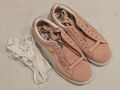 PUMA Sneaker Straßenschuhe Sportschuhe Suede Wildleder rosa Damen Gr. 38,5