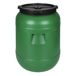 Weithalsfass Futtertonne Fasssilage Regen Fass Gepäcktonne 80 L mit Deckel grün