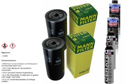 2xMANN-FILTER ÖLFILTER-W 962/27 +2xLiqui Moly Pro-Line Motorspülung/2x Cera Tec