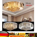 Groß LED Deckenlampe Dimmbar Kristall Kronleuchter Deckenleuchte 50cm Wohnzimmer