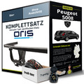 Für PEUGEOT 5008 I Typ 0U , 0E Anhängerkupplung starr +eSatz 7pol 09-10 NEU