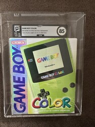 Game Boy Color green Holo Console, Top CiB, Pixel Grading 85