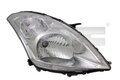 TYC 20-12429-05-2 Hauptscheinwerfer rechts für SUZUKI SWIFT IV (FZ, NZ)