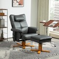 HOMCOM Relaxsessel Massagesessel mit Hocker Fernsehsessel mit Liegefunktion
