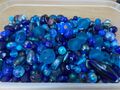 Restposten Mischung aus über 500g verschiedenen Perlen wählen Sie aus Blau/Grün/Rosa/Weißtönen