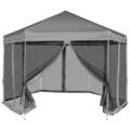 Hexagon Pop-Up Zelt | Gartenpavillon | Partyzelt | mit 6 Seitenwänden | ? 3,6m