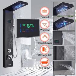 Duschpaneel Edelstahl Duschset Regendusche Duschsäule Duscharmatur Duschsystem