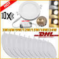 10x LED Panel Einbaustrahler Einbauleuchte Deckenleuchte Ultraslim mit Trafo DHL