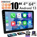 DAB+ Android 13 4+64G Carplay 2DIN Autoradio GPS Navi RDS Bluetooth WIFI MIK Kam