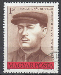 Ungarn Briefmarke gestempelt Ignac Bogar Drucke Politiker Gewerkschaft 1976 / 56