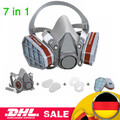 7in1 6800 Staubmaske Gasmaske  Lackiermaske Atemschutz Vollmasken mit 2 Filter D