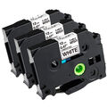 3x kompatibel Schriftband TZe-231 12mm Schwarz auf Weiß für Brother P-Touch 1010