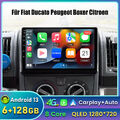 10.1" Carplay Android 13 Autoradio Für Fiat Ducato Jumper GPS Navi WIFI 6+128GB