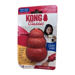 KONG Classic M - Kauspielzeug aus Naturkautschuk Hunde Hundespielzeug 7-16 kg