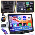 10.1" 64GB Android14 Apple Carplay Autoradio 1DIN GPS NAV Drehbar Bildschirm KAM