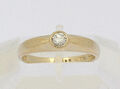 ♦♦ Ring 18 kt 18k 750 er Gelb Gold mit Solitär Brillant 0,18 ct Diamant Gr. 56,5
