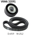 SKF Keilrippenriemensatz VKMA 32091 für FIAT DUCATO Bus 4x4 Combinato TDI iDTD 1