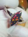 6ct Natürlich Opal Ring Echt Original Marquise Schnitt Schmuck Geschenk für Sie