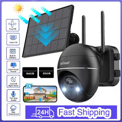 ieGeek Solar Akku Funk Überwachungskamera Set Außen WLAN 5MP CCTV 360°PTZ Kamera