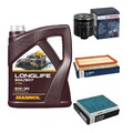 BOSCH Inspektionspaket 5L MANNOL Longlife 504/507 5W-30 für VW Polo 9N_ 1.4 16V