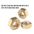 Sechskant-Muttern Messing Sechskantmuttern M2M2.5M3M4M5M6M8M10M12M14M16M20M22M24