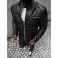 Kunstlederjacke Winterjacke Bikerjacke Jacke Übergangs Herren OZONEE JS/11Z8003Z