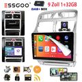 1+32G Für Peugeot 307 Autoradio CarPlay Android13 DAB+ Navi RDS KAM 2007-2013 9"