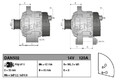 Lichtmaschine mit Freilaufriemenscheibe DAN502 DENSO für ALFA ROMEO FIAT LANCIA