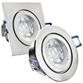 IP44 LED Spots flach 230V Einbaustrahler Einbauspots Bad 5W nd SET Mare