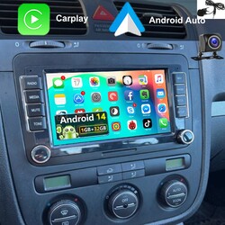Für VW GOLF 5 6 Polo Touran Caddy Tiguan Android13 Autoradio GPS Navi MIK Kamera