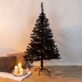 Christbaum Weihnachtsbaum Tannenbaum künstlich mit Metallständer 150cm schwarz