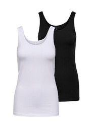Only Damen 2er-Pack Tank-Top Oberteil verschiedene Träger Unterhemd Basic Neu