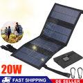 Outdoor Solarpanel Faltbar USB Solar Ladegerät Solarmodul 20W Solar Powerbank