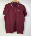 FRED PERRY POLOSHIRT Gr. 2XL (fällt aus wie XL) Herren Regular Fit Burgunderrot