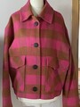 Fuchs Schmitt Wolljacke / Wollblazer kurz Gr. 36 rosa Karo
