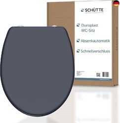 SCHÜTTE WC-Sitz ANTHRAZIT mit Absenkautomatik, Toilettendeckel mit 