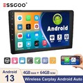 Autoradio 9 Zoll Android 13 4+64G Carplay 2 DIN USB GPS Nav FM RDS Radio BT WIFI