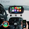 9'' Android 14 2+32GB Carplay Für Fiat 500 2007-2015 Autoradio GPS Navi WIFI BT