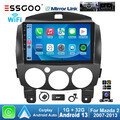 9" Carplay DAB+ Autoradio Für Mazda 2 2007-2013 Android 13 32G GPS Navi WIFI Cam