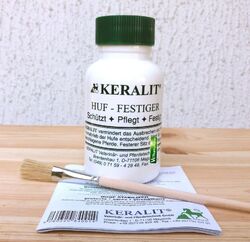 Keralit Huffestiger 250 ml + Pinsel + Anleitung | Huf Festiger für Pferde